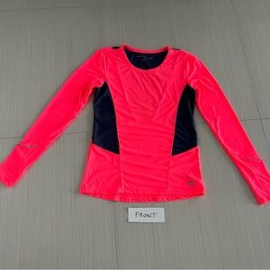 RBX Neon coral and grey Long Sleeve Performance Shirt